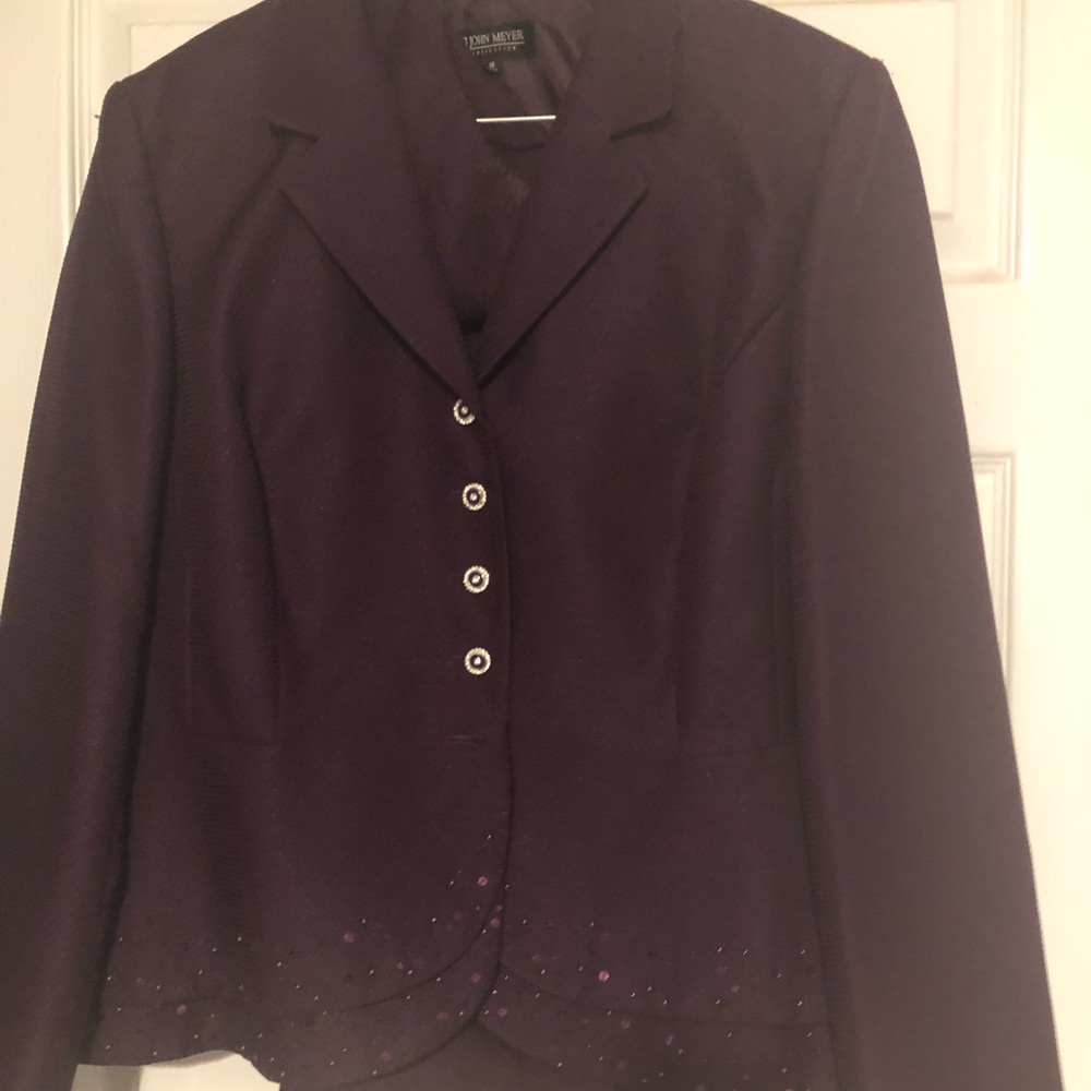 Embellished purple suit